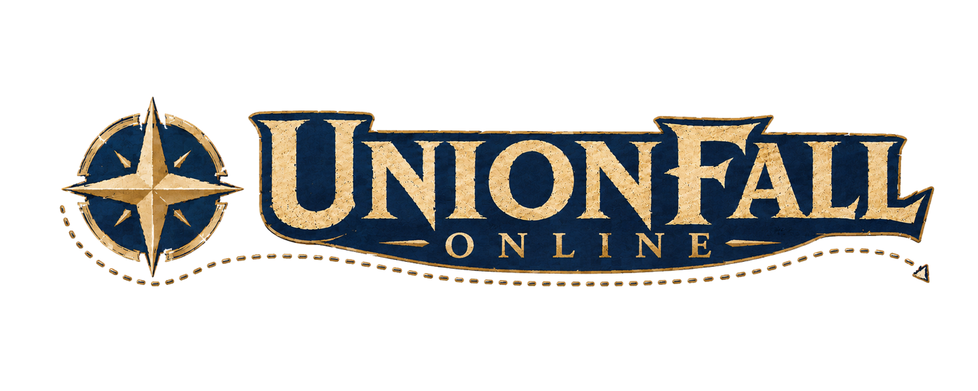 Unionfall logo on a light plate